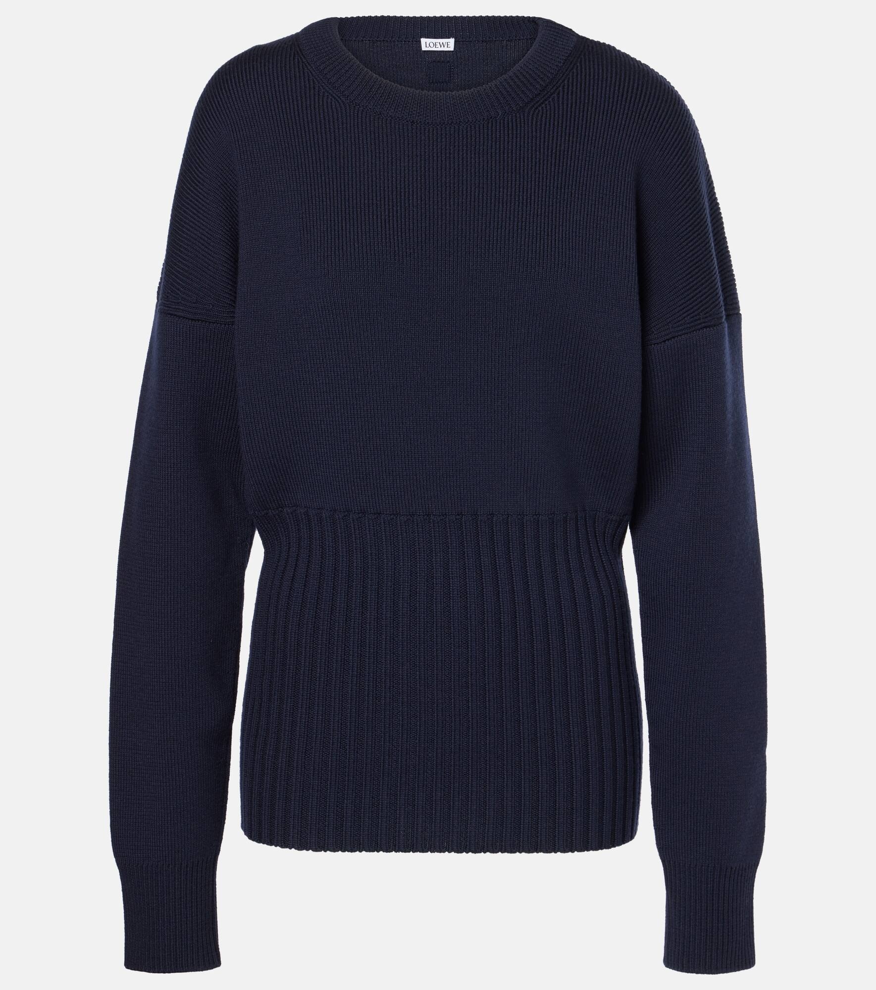 Ribbed-knit wool sweater - 1