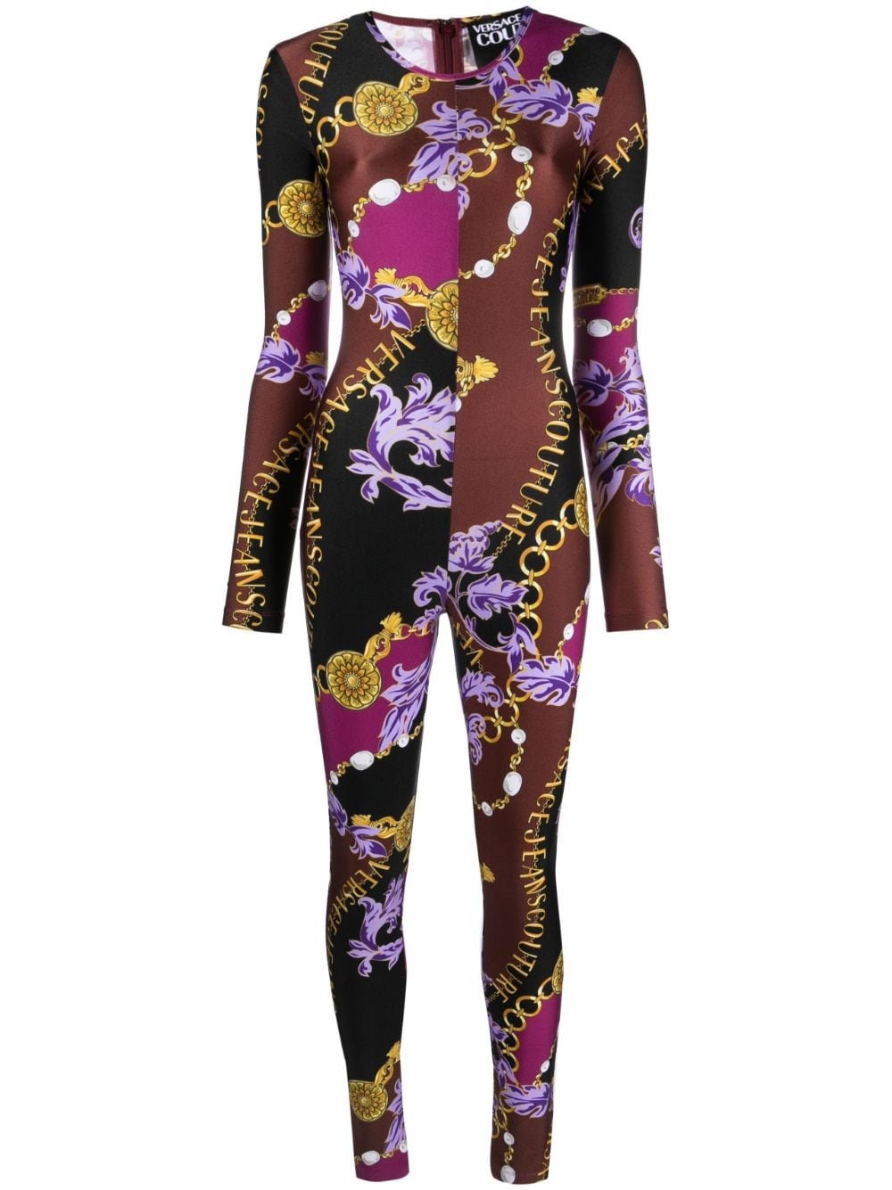 Versace Jeans Couture floral-print Leggings - Farfetch  Printed leggings,  Versace jeans couture, Pink leggings