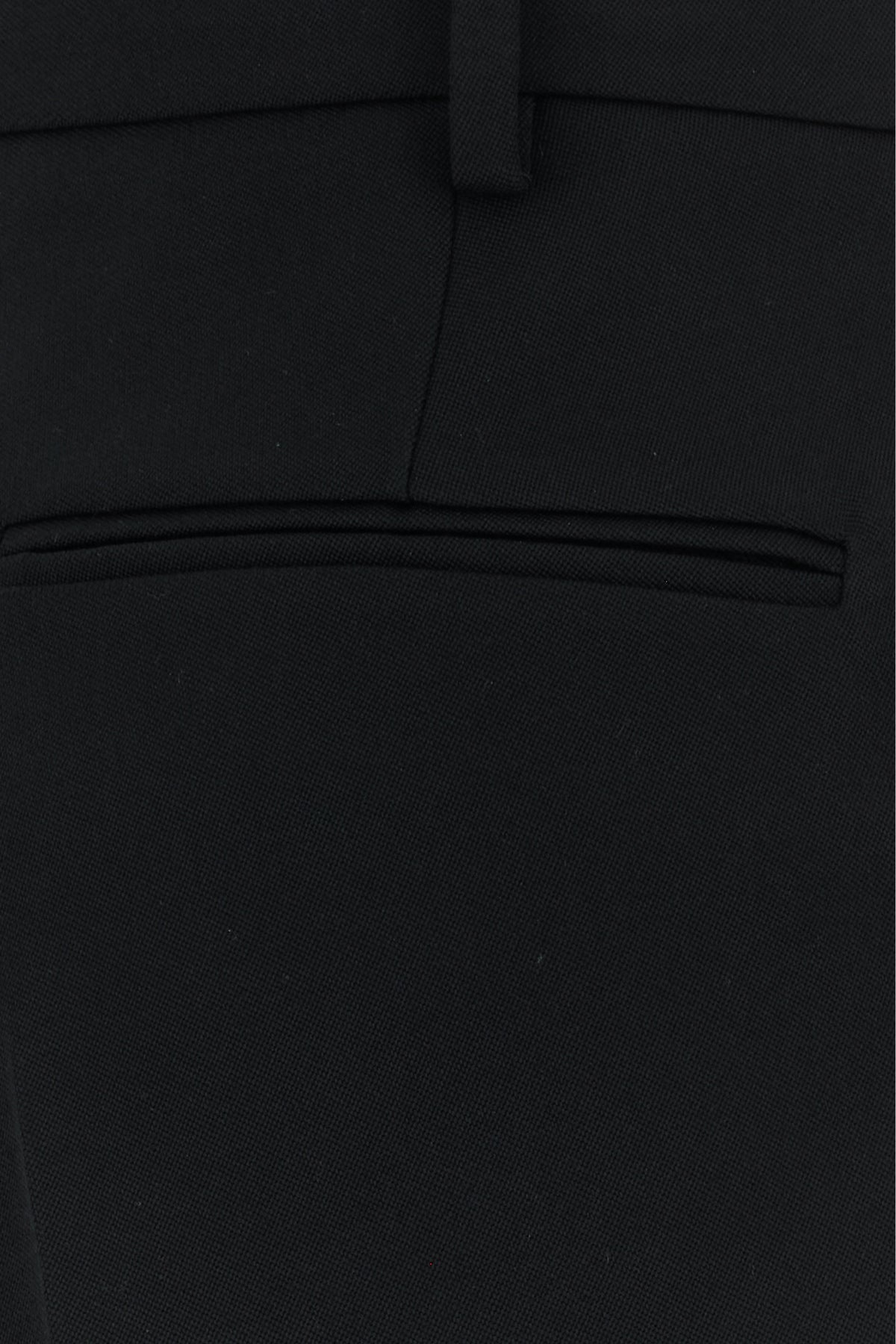 Black wool wide-leg pant - 3