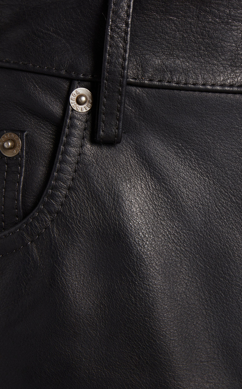 Matte Leather Maxi Skirt black 5