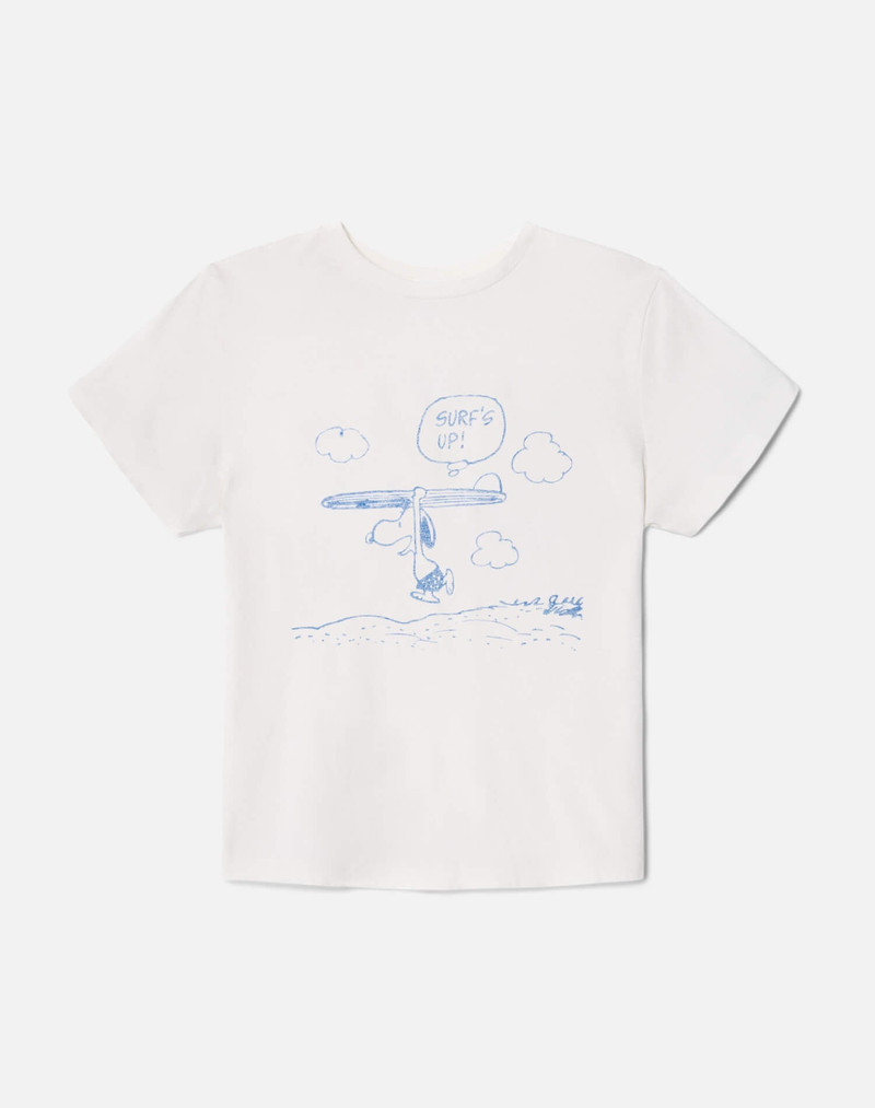 Classic "Snoopy Surfs Up" Tee - Vintage White 1