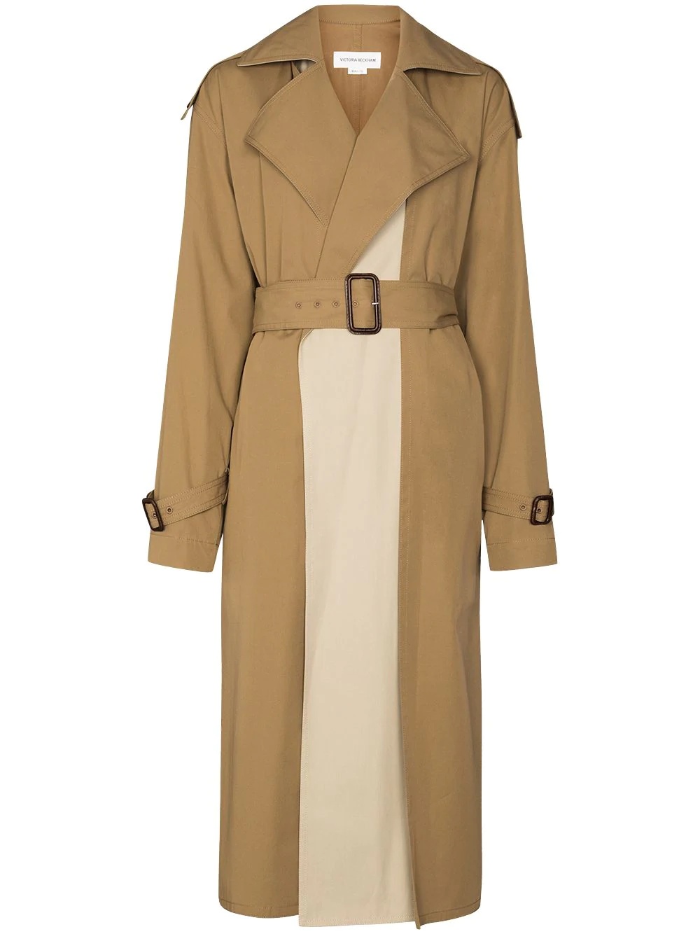 panelled trench coat - 1