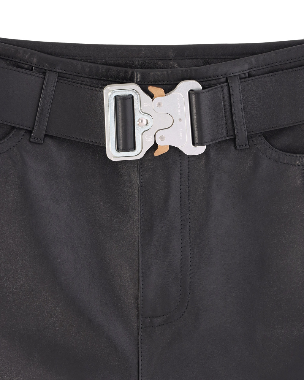 BUCKLE LEATHER PANT - 8