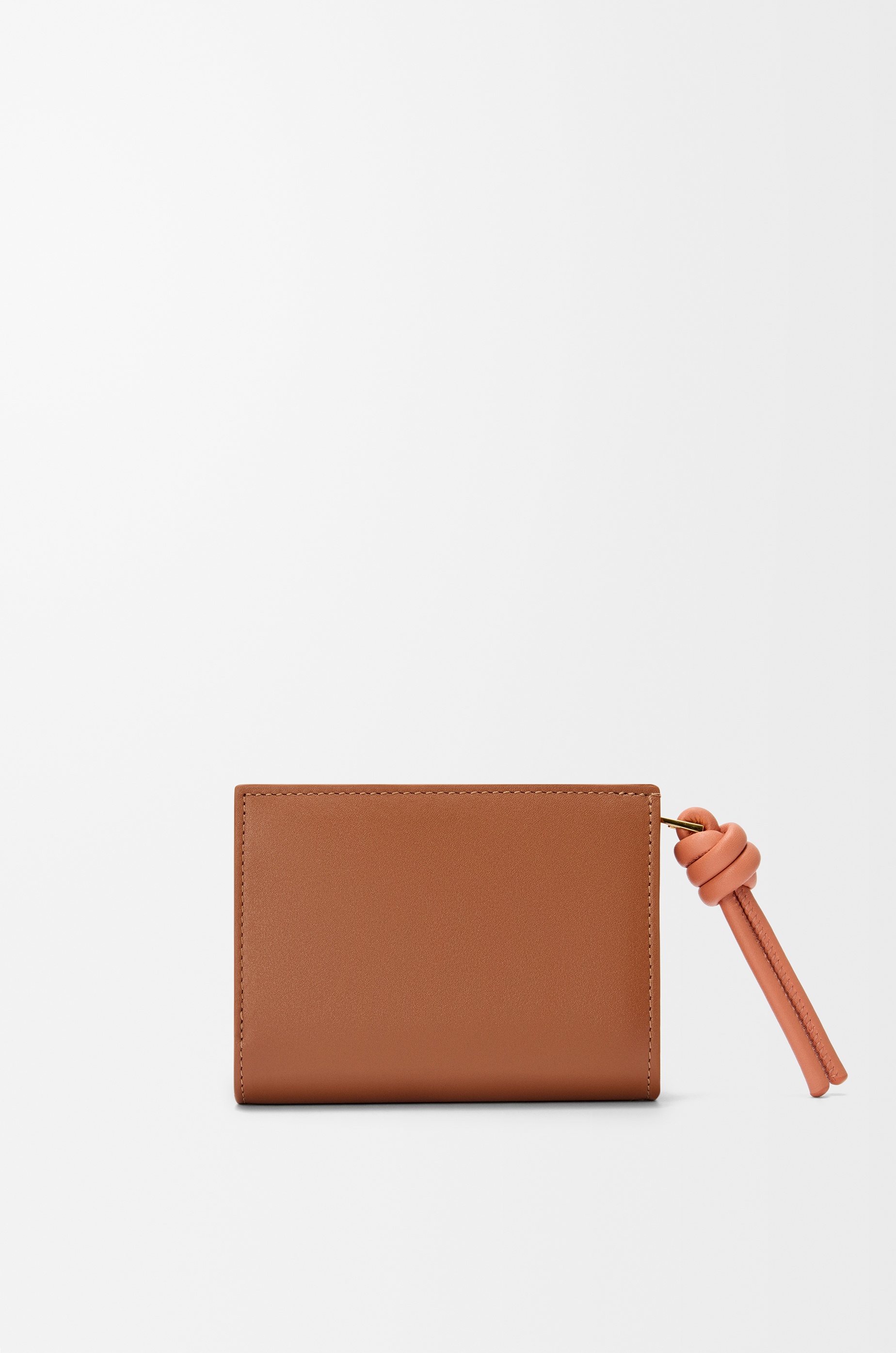 Knot compact wallet in shiny nappa calfskin - 4