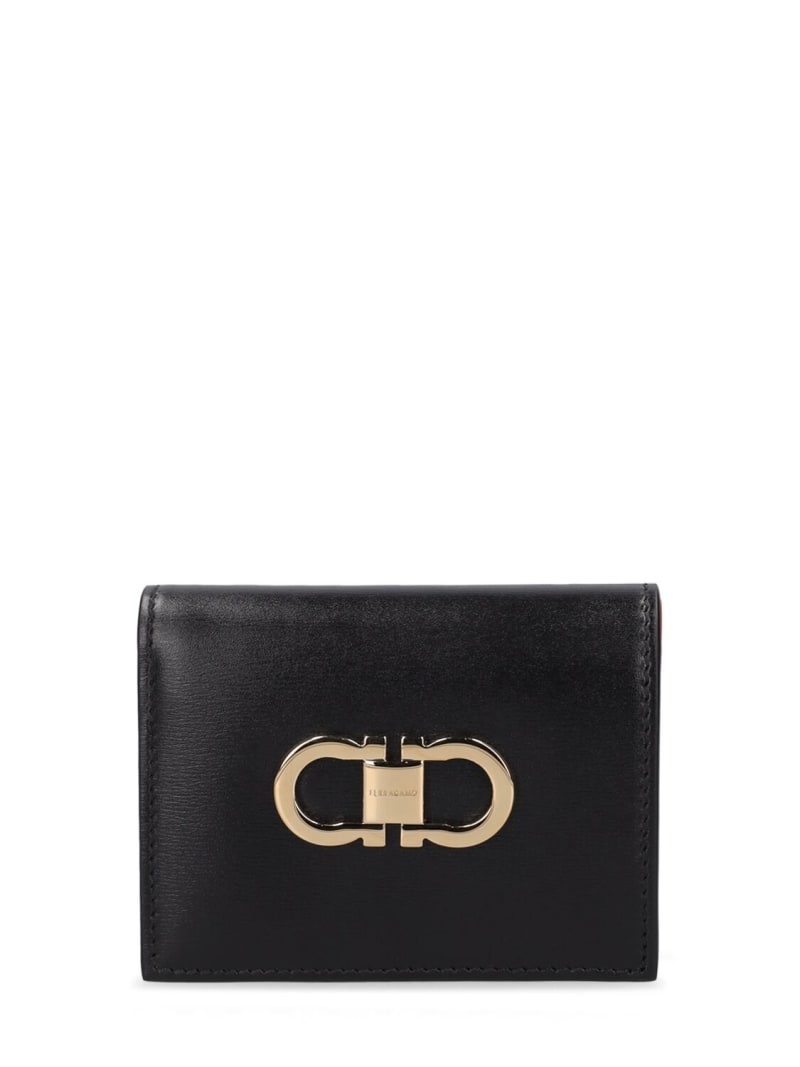 Compact leather wallet - 1