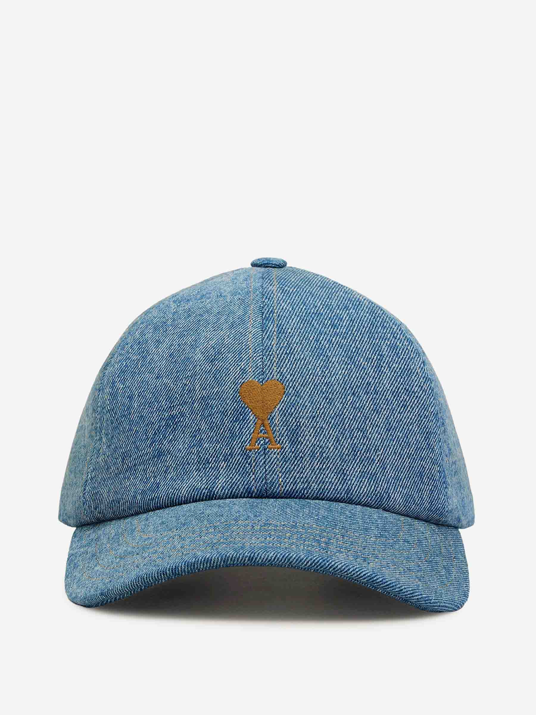DENIM EMBROIDERED CAP - 2