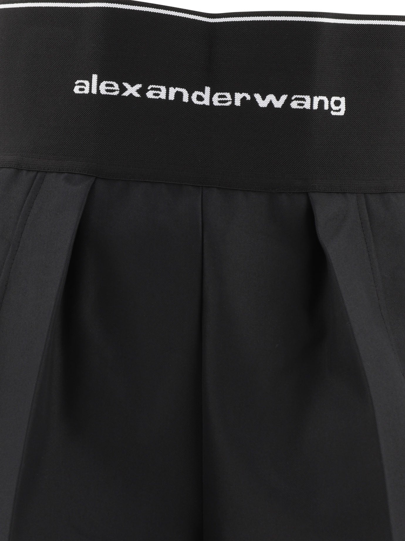 Alexander Wang Safari Short With Exposed Zipper And Logo Elastic - 3