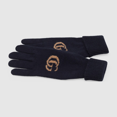 GUCCI Cashmere gloves with Double G detail outlook