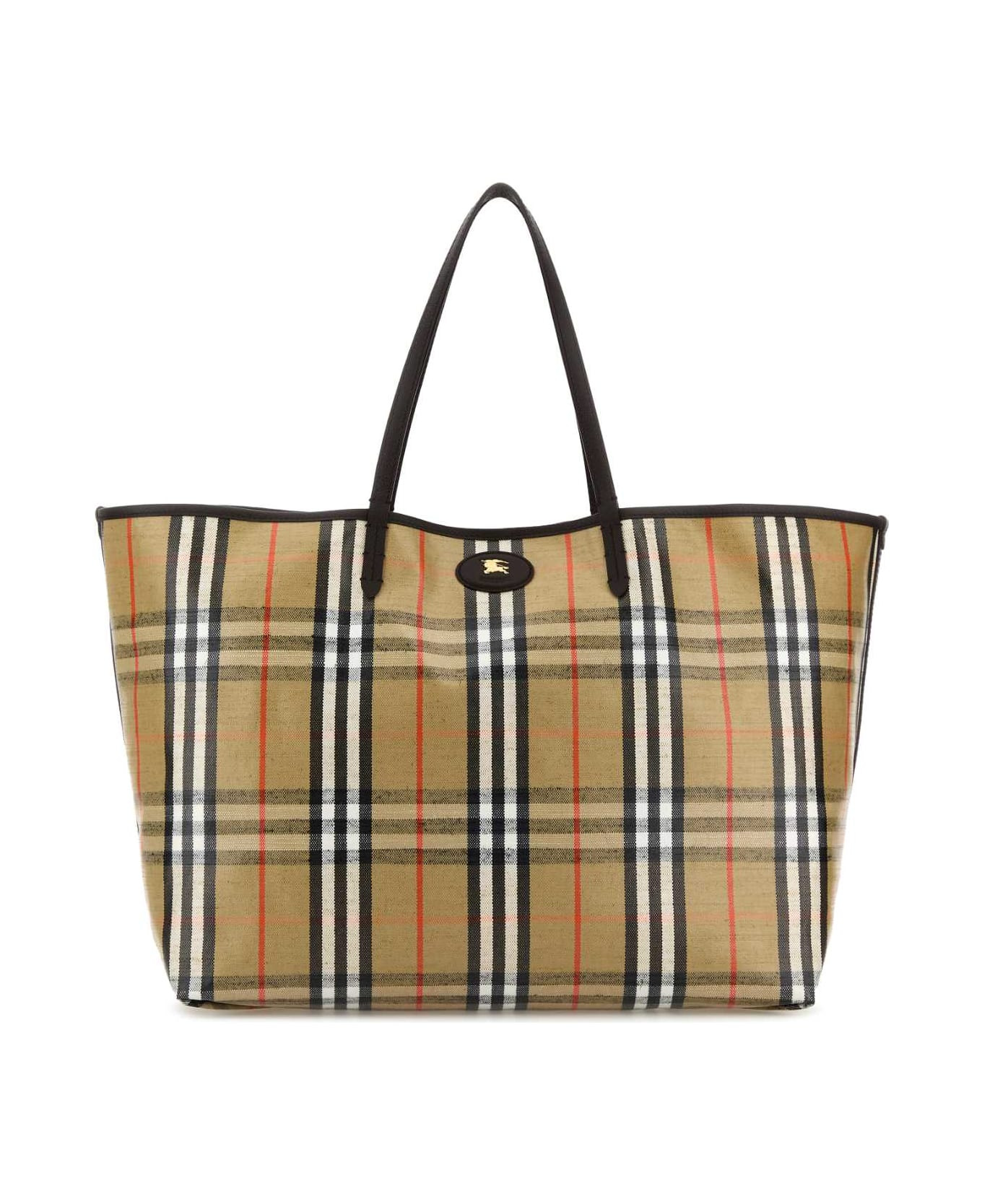 Embroidered Canvas Large Highlands Shopping Bag - 1