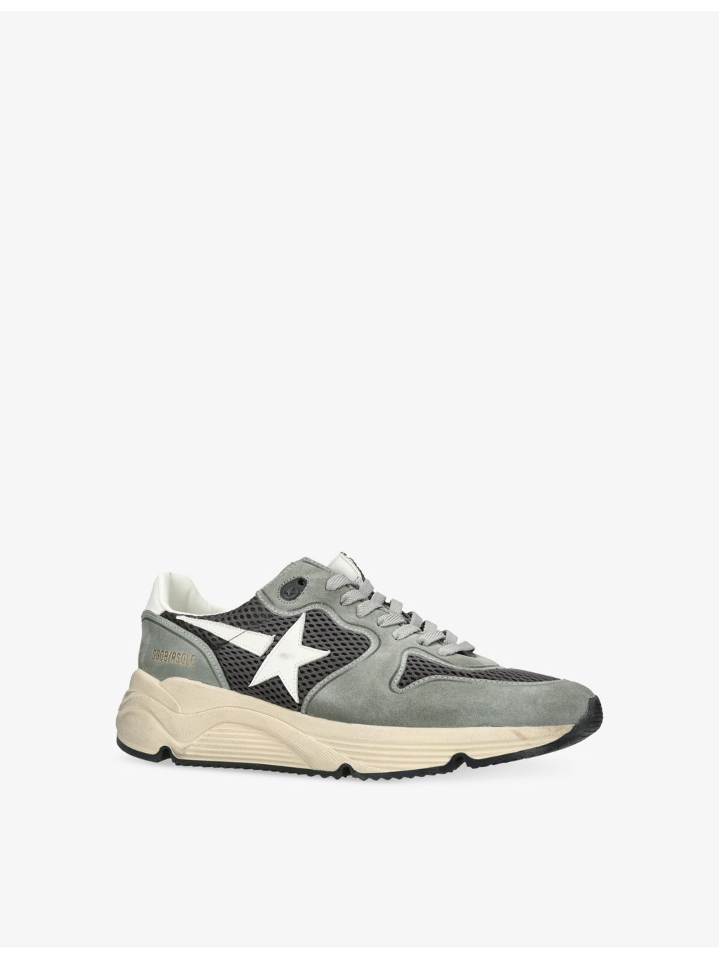 Men’s Running Sole Suede and Mesh Low-Top Trainers - 3