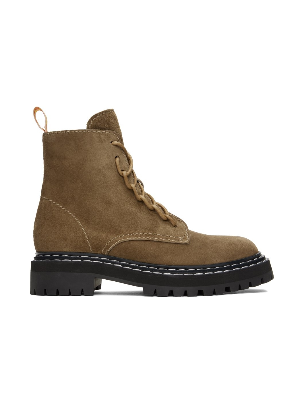 Taupe Lug Sole Combat Boots - 1