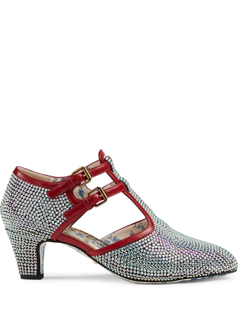 Crystal T-strap pumps - 1