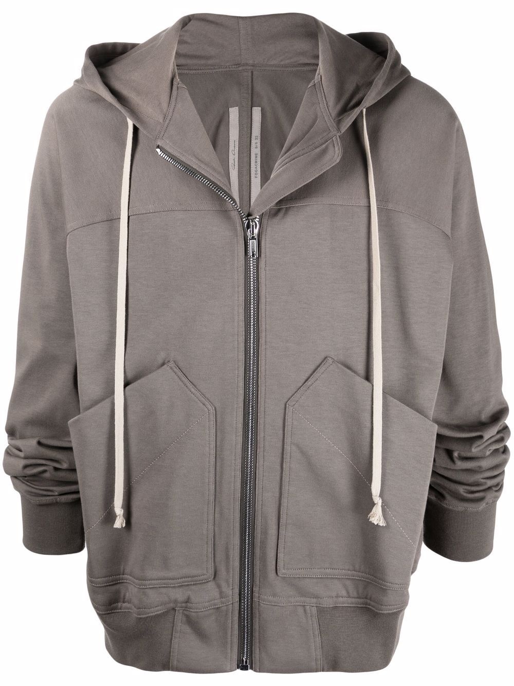 drawstring-hood zip-fastening hoodie - 1