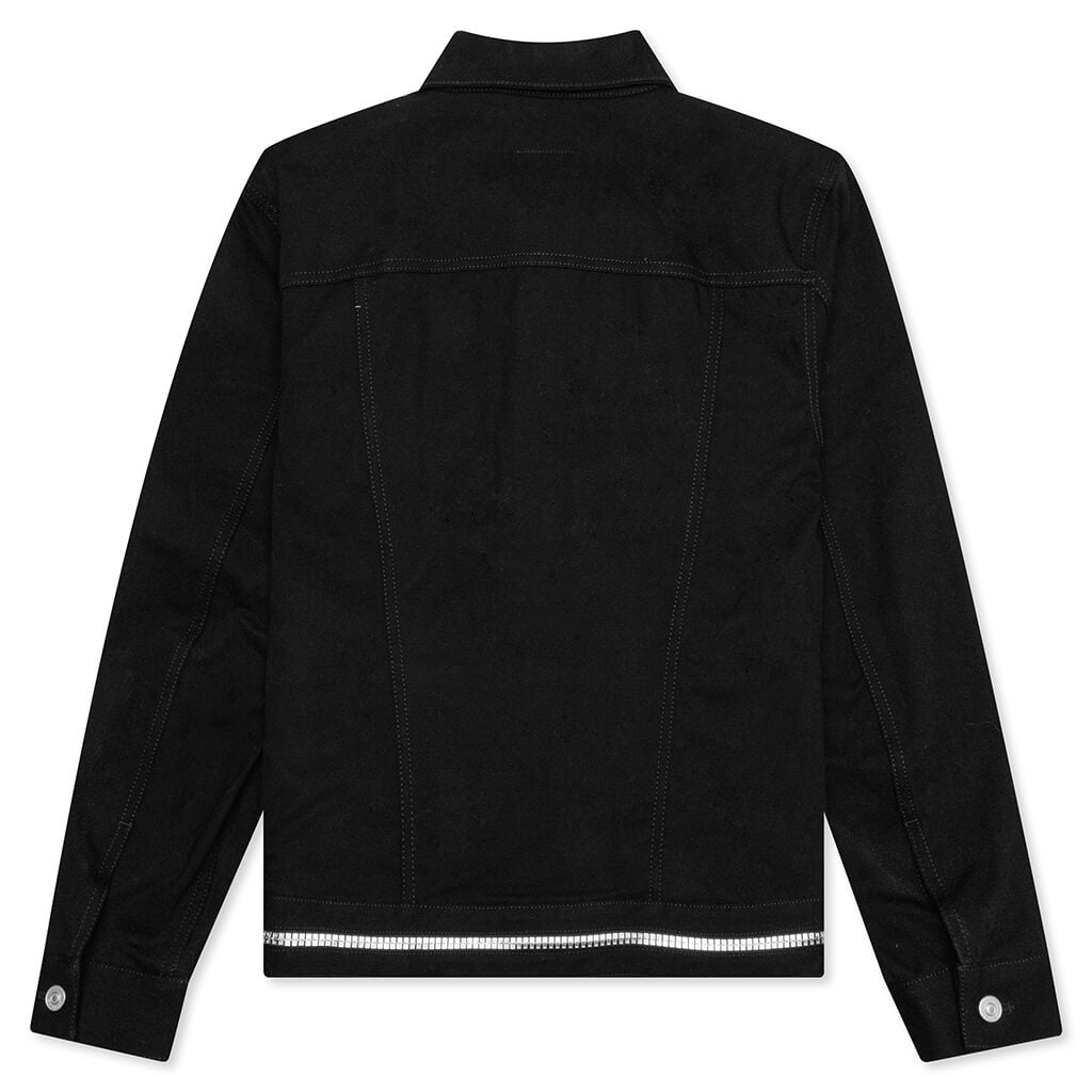 GIVENCHY CLASSIC FIT 4G ZIP & RIVET DENIM JACKET - BLACK - 2