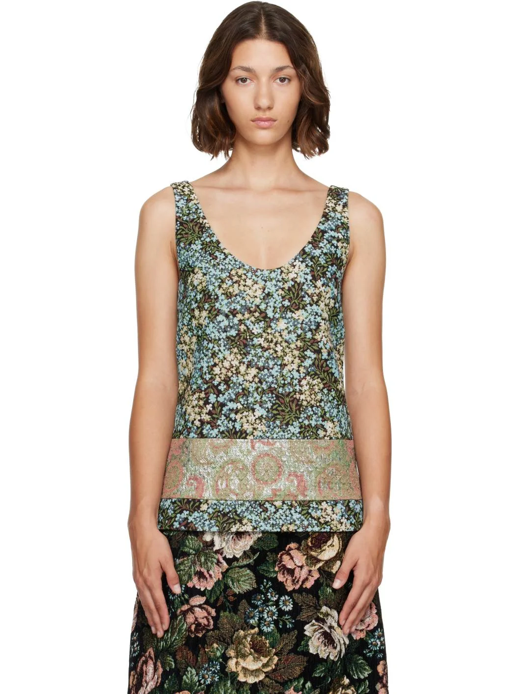 Blue Floral Top - 1