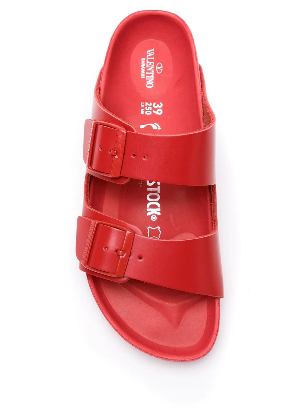 double-buckle slip-on slides - 4