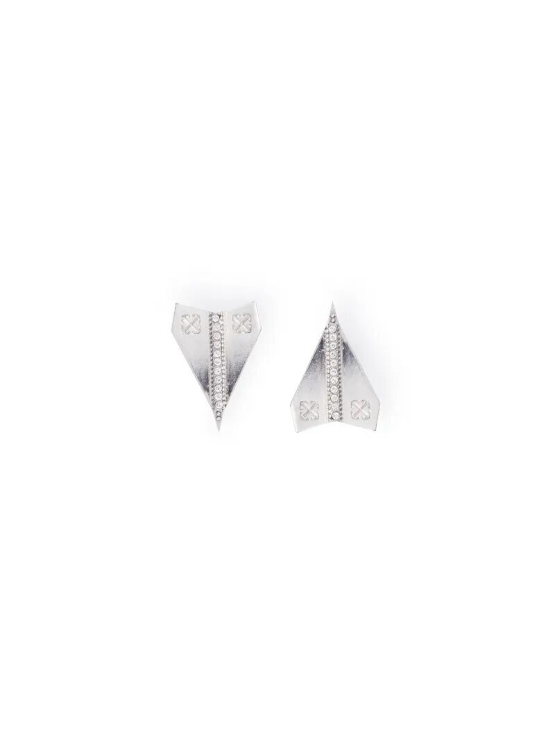Silver Paper Plane Earrings - 4