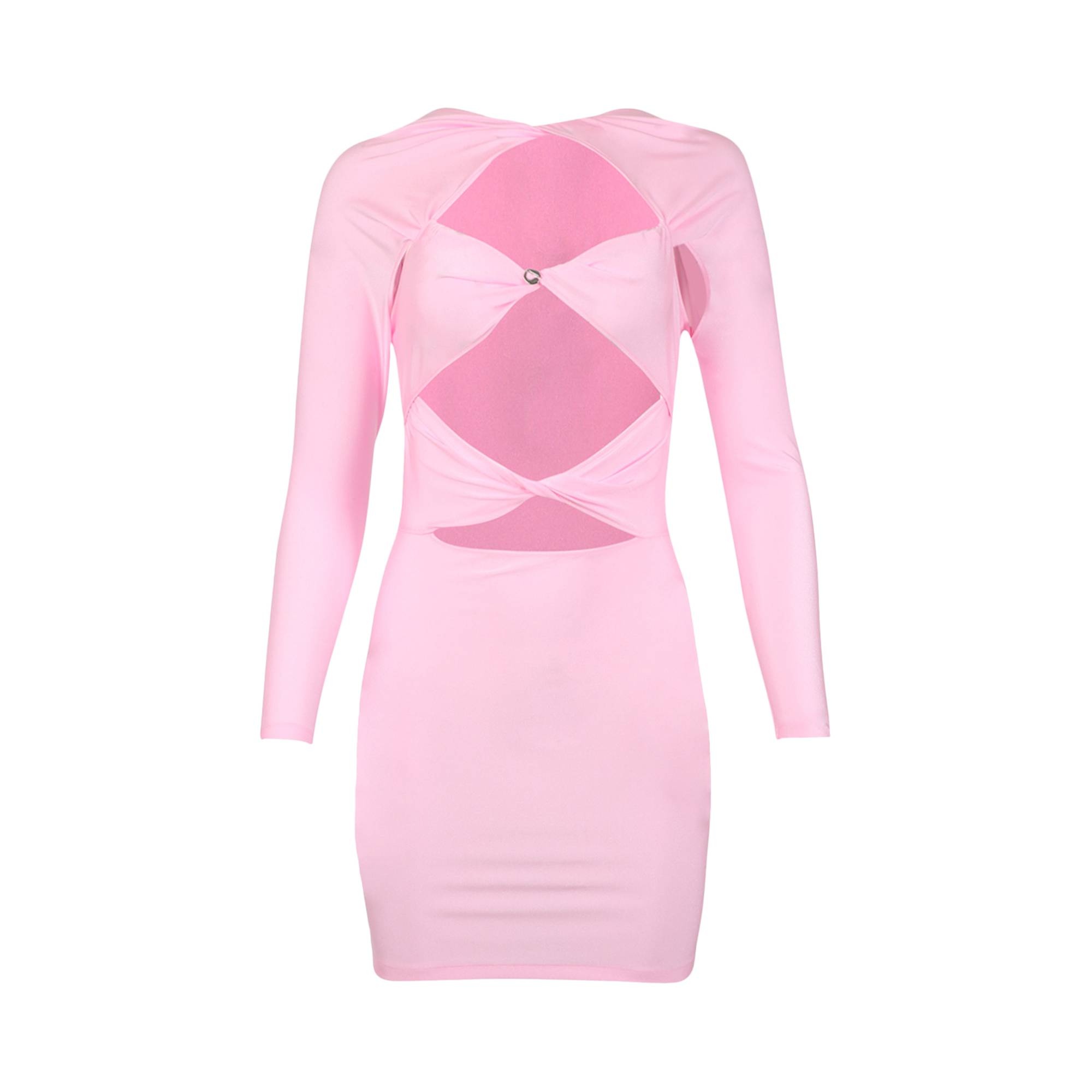 Coperni Cut Out Jersey Dress 'Light Pink' - 1