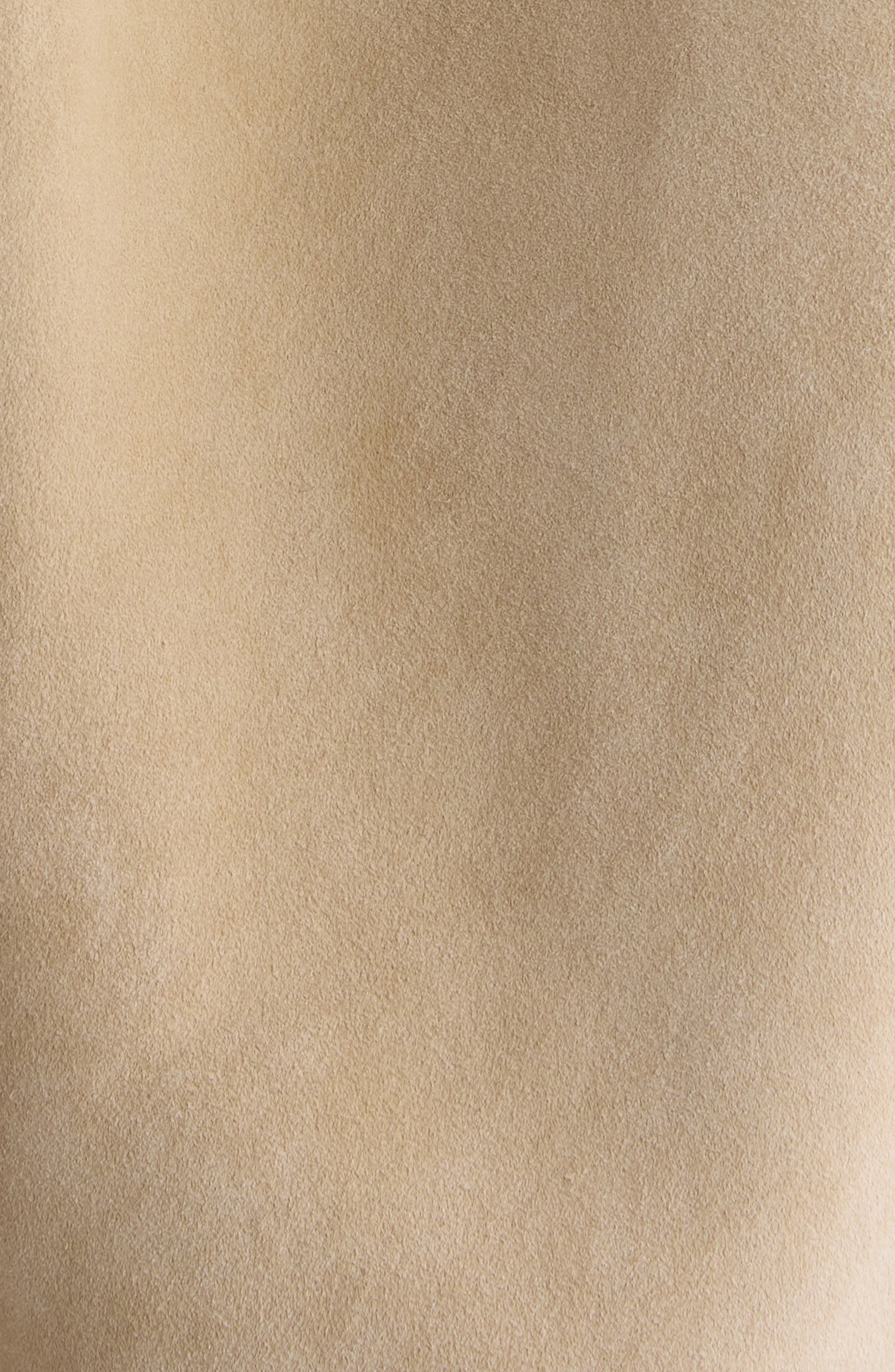 Chloé Puff Shoulder Suede Crop Jacket in Blossom Beige at Nordstrom - 6