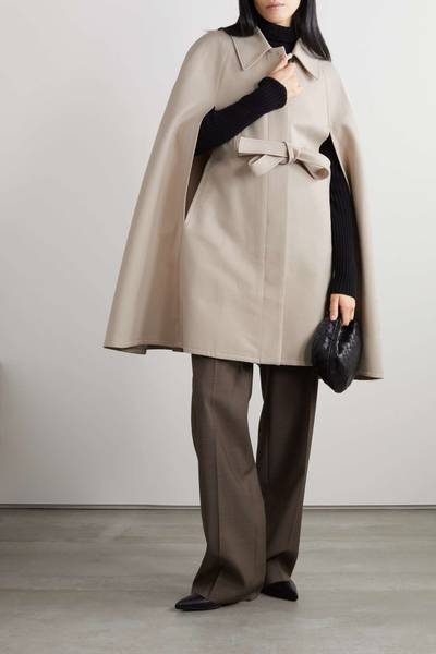 Max Mara Belted cotton-gabardine cape outlook