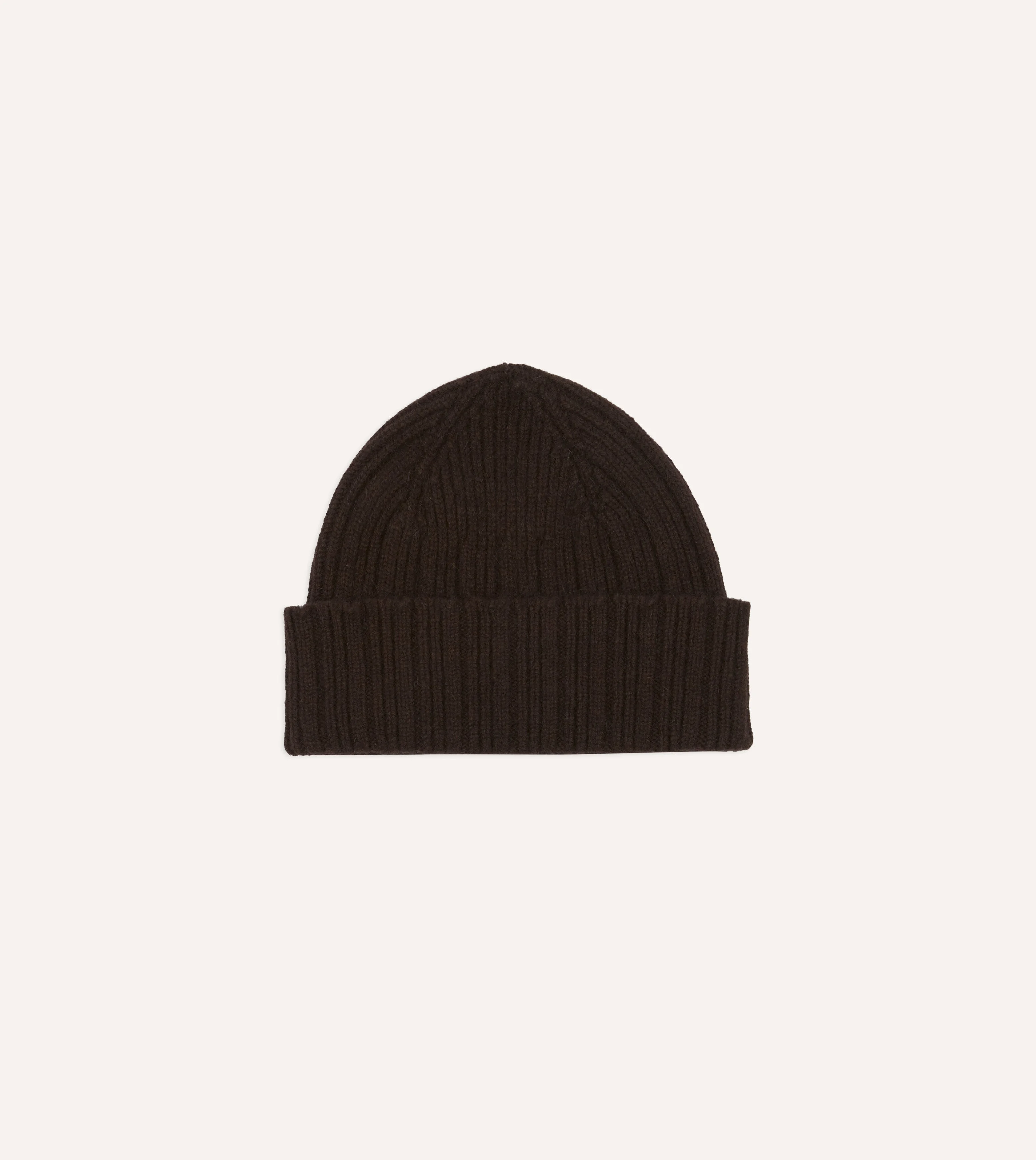 Brown Geelongora Ribbed Knit Cap - 1