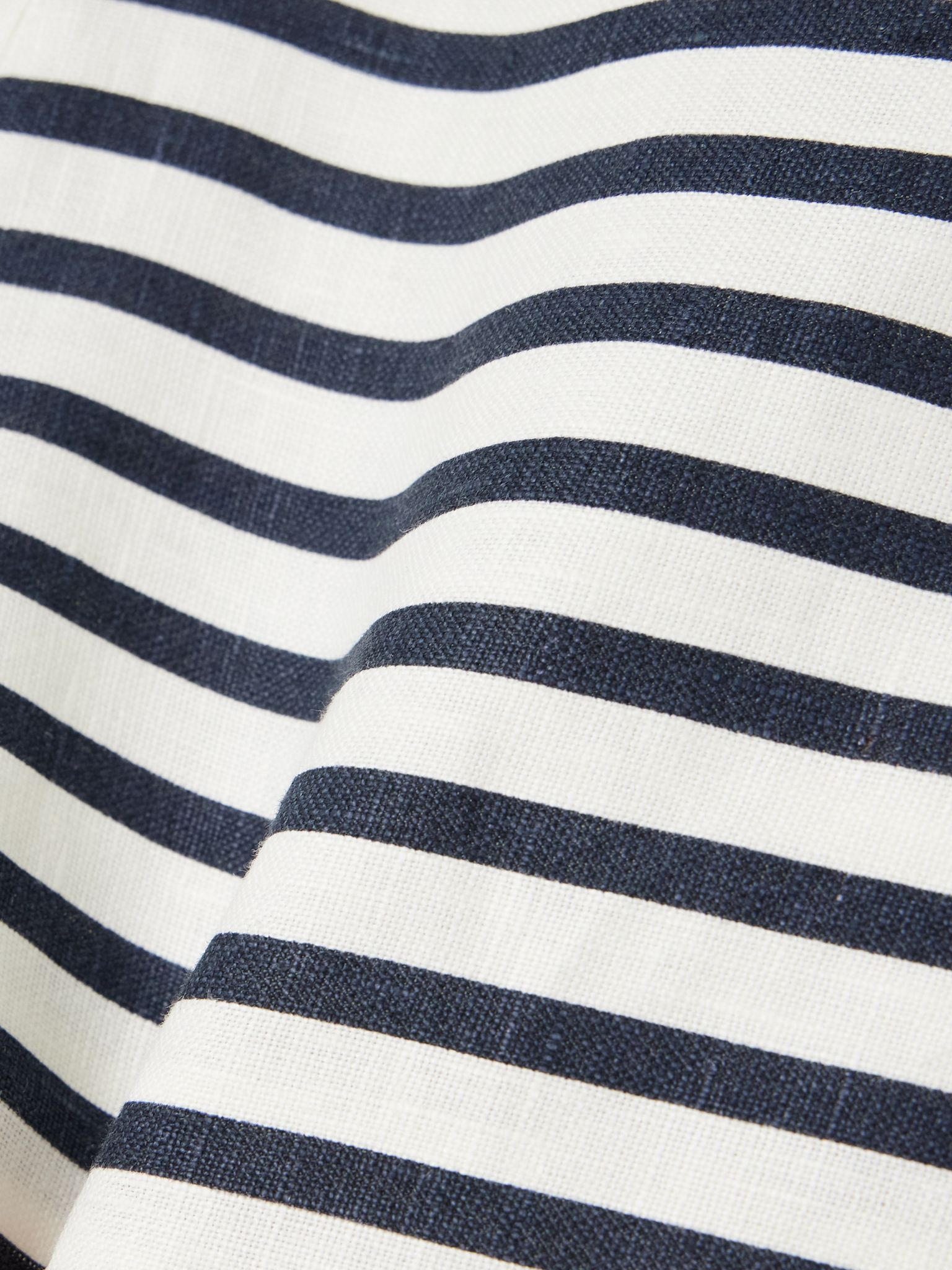 Lila striped linen shorts Navy - 4