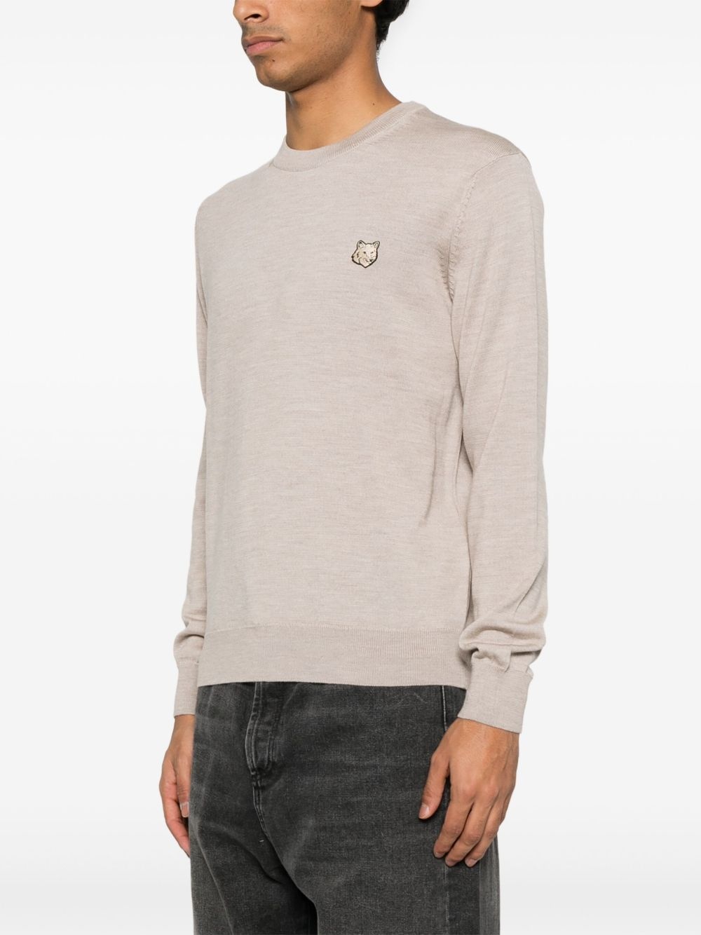 Bold Fox Head Patch sweater - 3