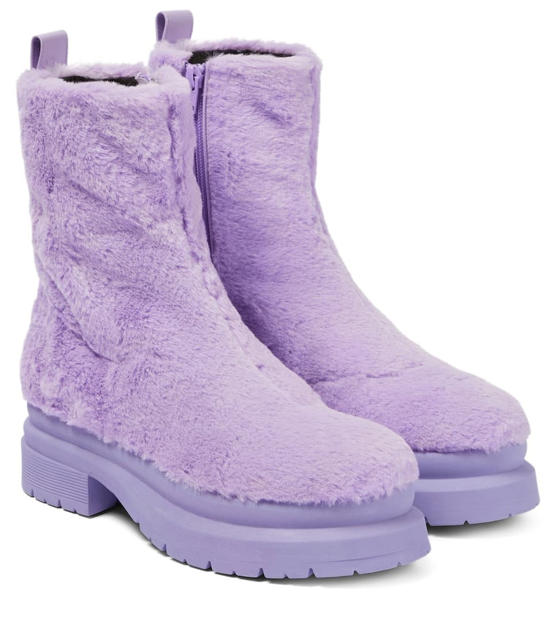 Faux fur ankle boots - 1