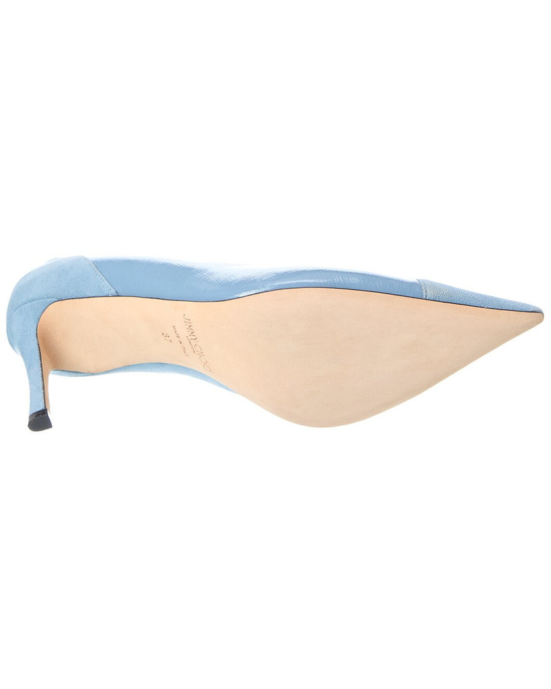Jimmy Choo Cass 75 Suede & Leather Pump 4