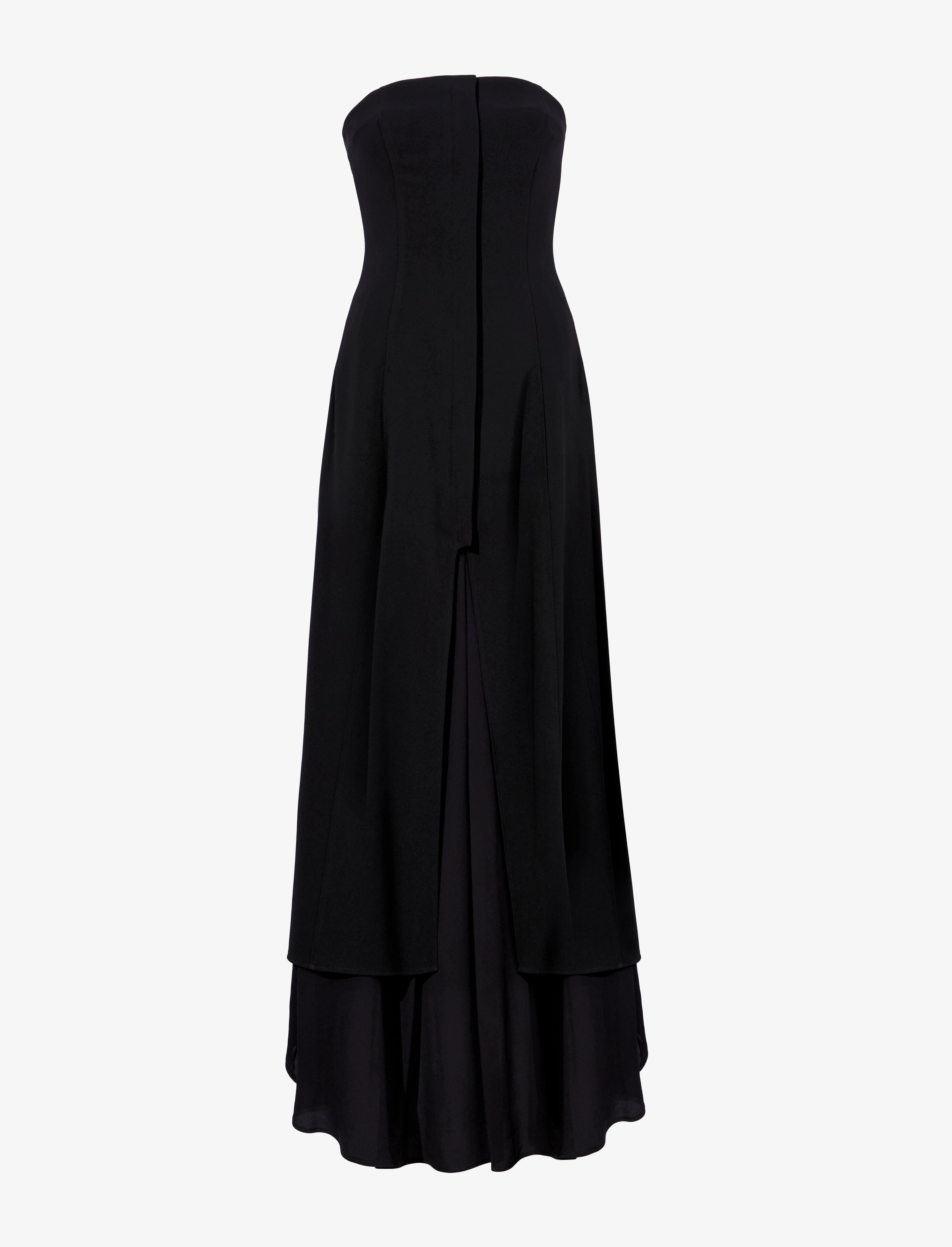 Danielle Strapless Dress in Matte Viscose Crepe - 1