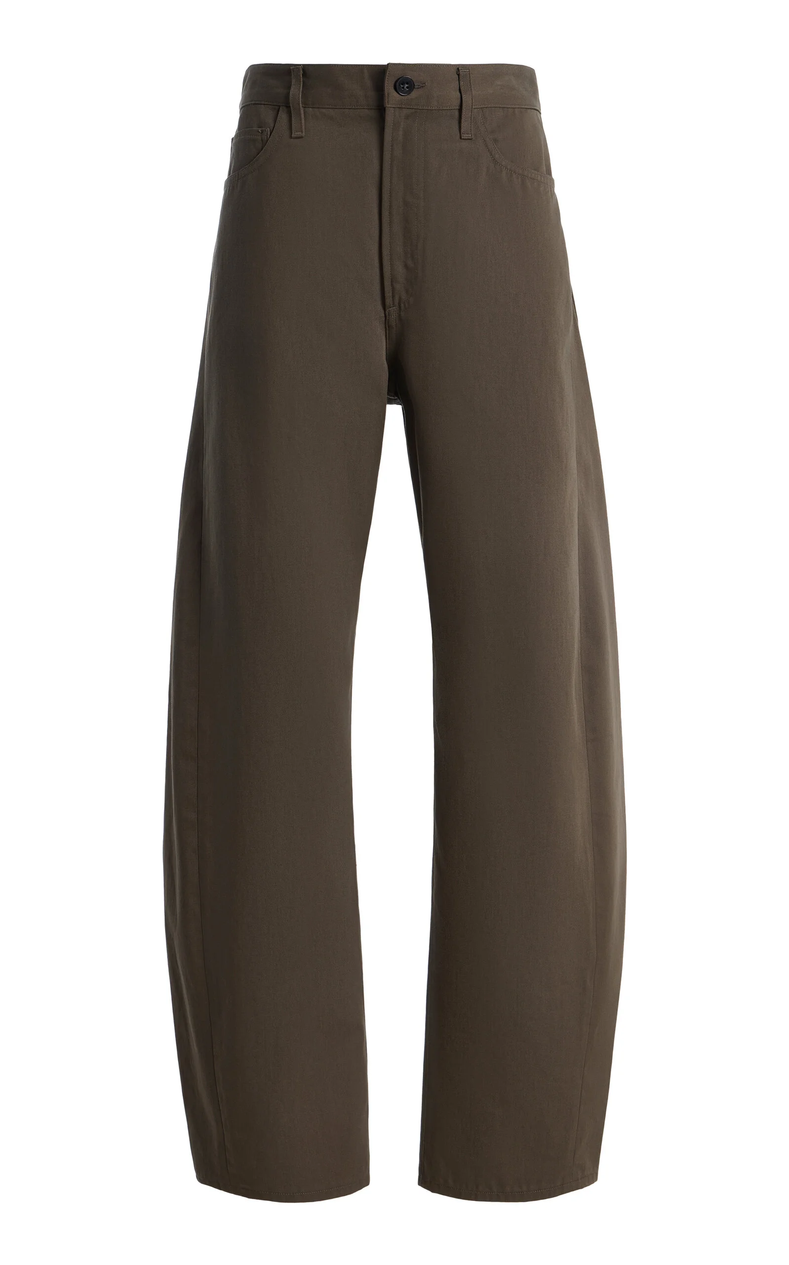 Luna Twill High-Rise Tapered-Leg Trousers - 1