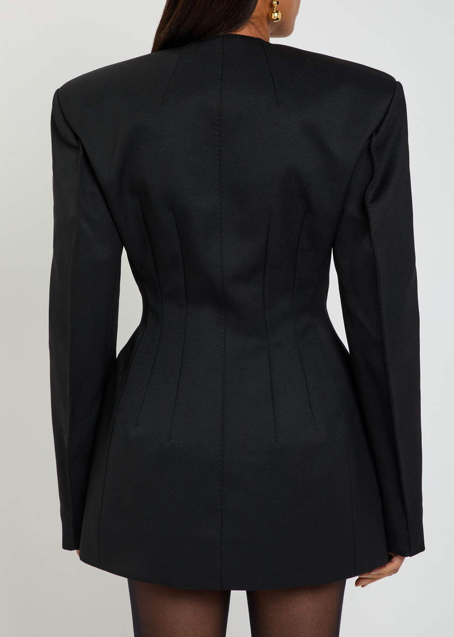 Wardrobe.nyc X Rhw Double-breasted Wool-blend Mini Blazer Dress - 3