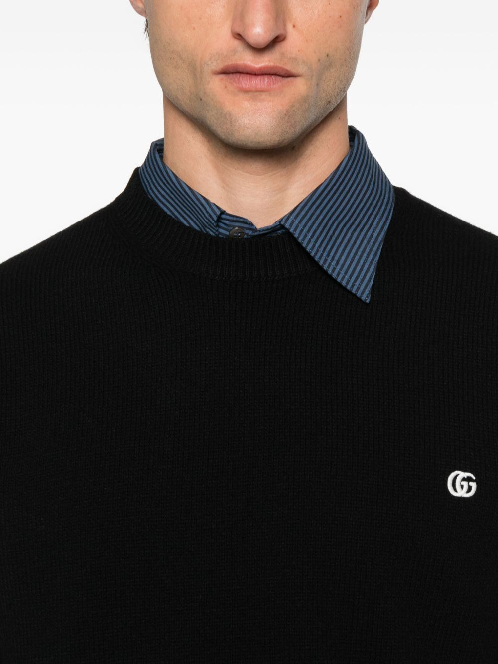 logo-plaque crew-neck sweater - 5