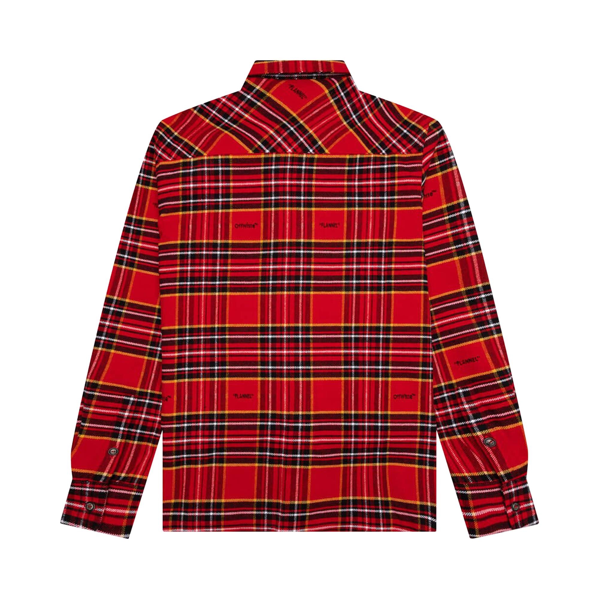 Off-White Flannel Skate Shirt 'Red/Black' - 2