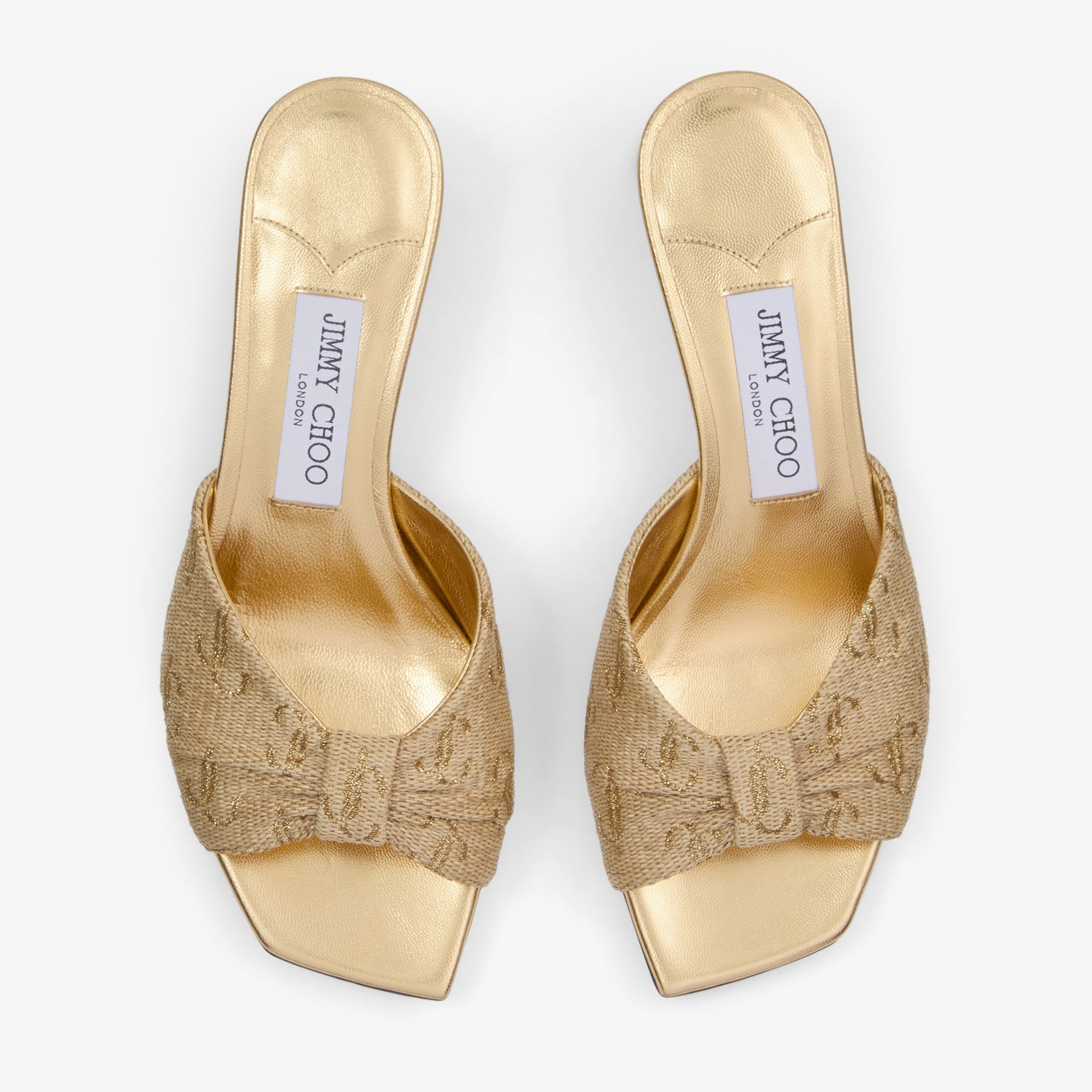 Annika Mule 35
Gold Raffia & Metallic Nappa Sandals - 3