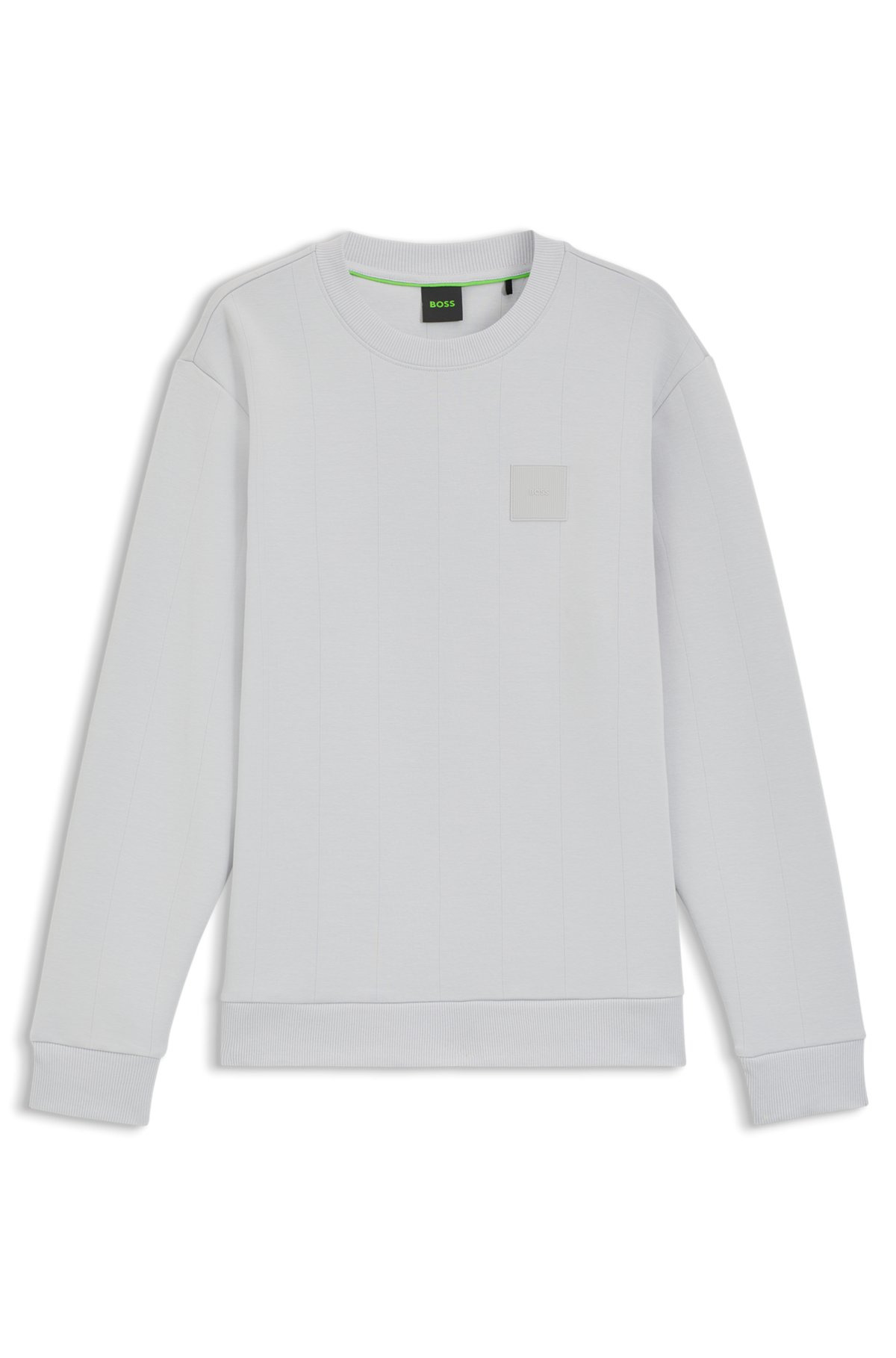 SWEATSHIRT WITH DROP-NEEDLE STITCHING - 1