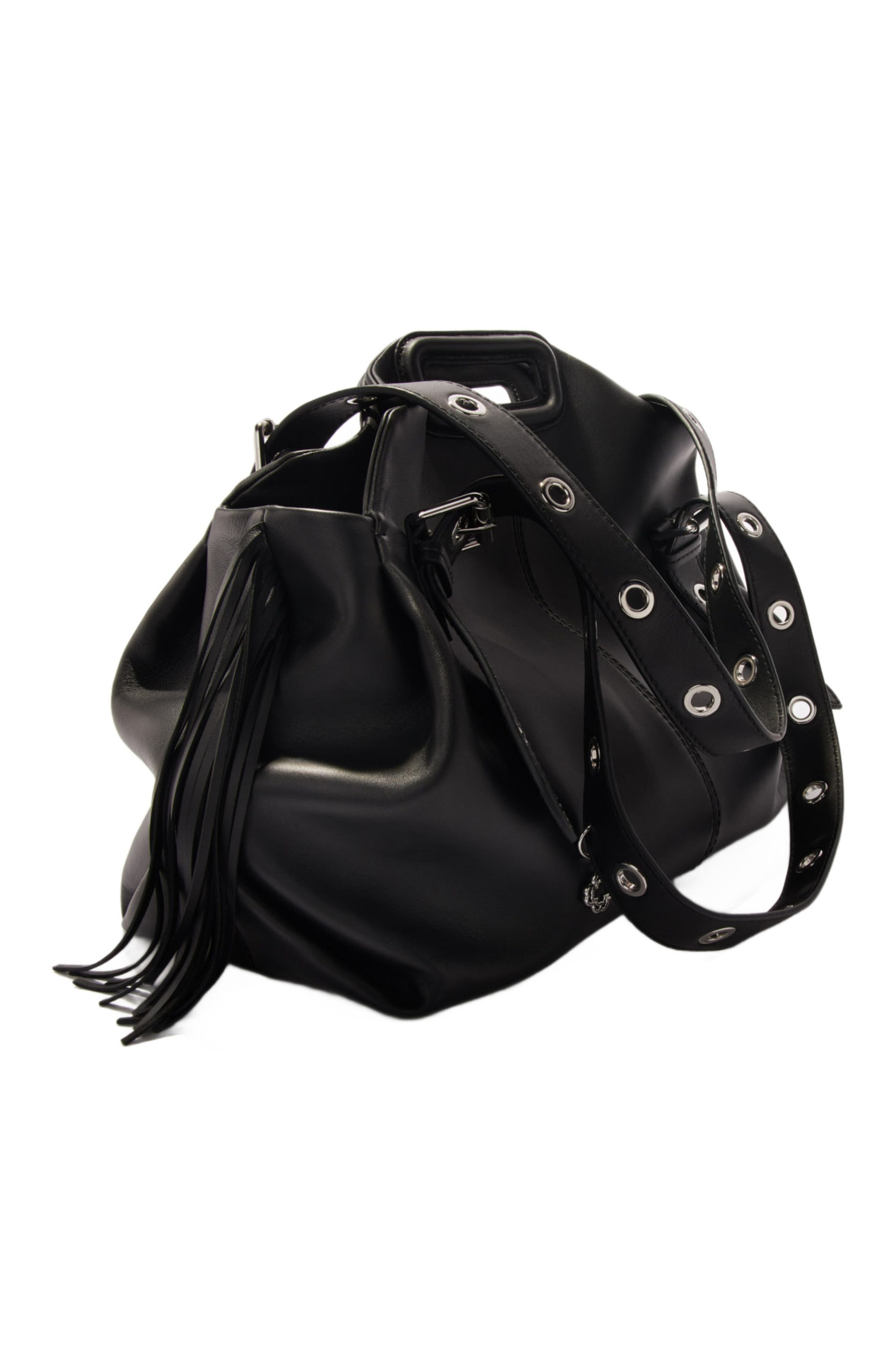 maje Plain leather Miss M XL bag in Black at Nordstrom - 7