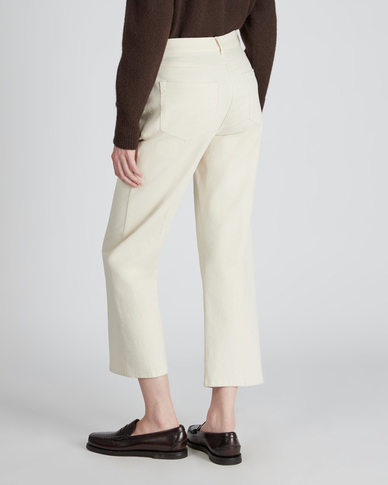 Regular fit five pocket cotton bull trousers 3