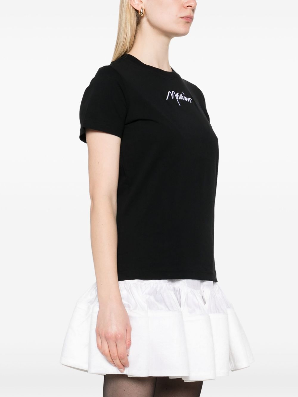 logo-embroidered T-shirt - 3