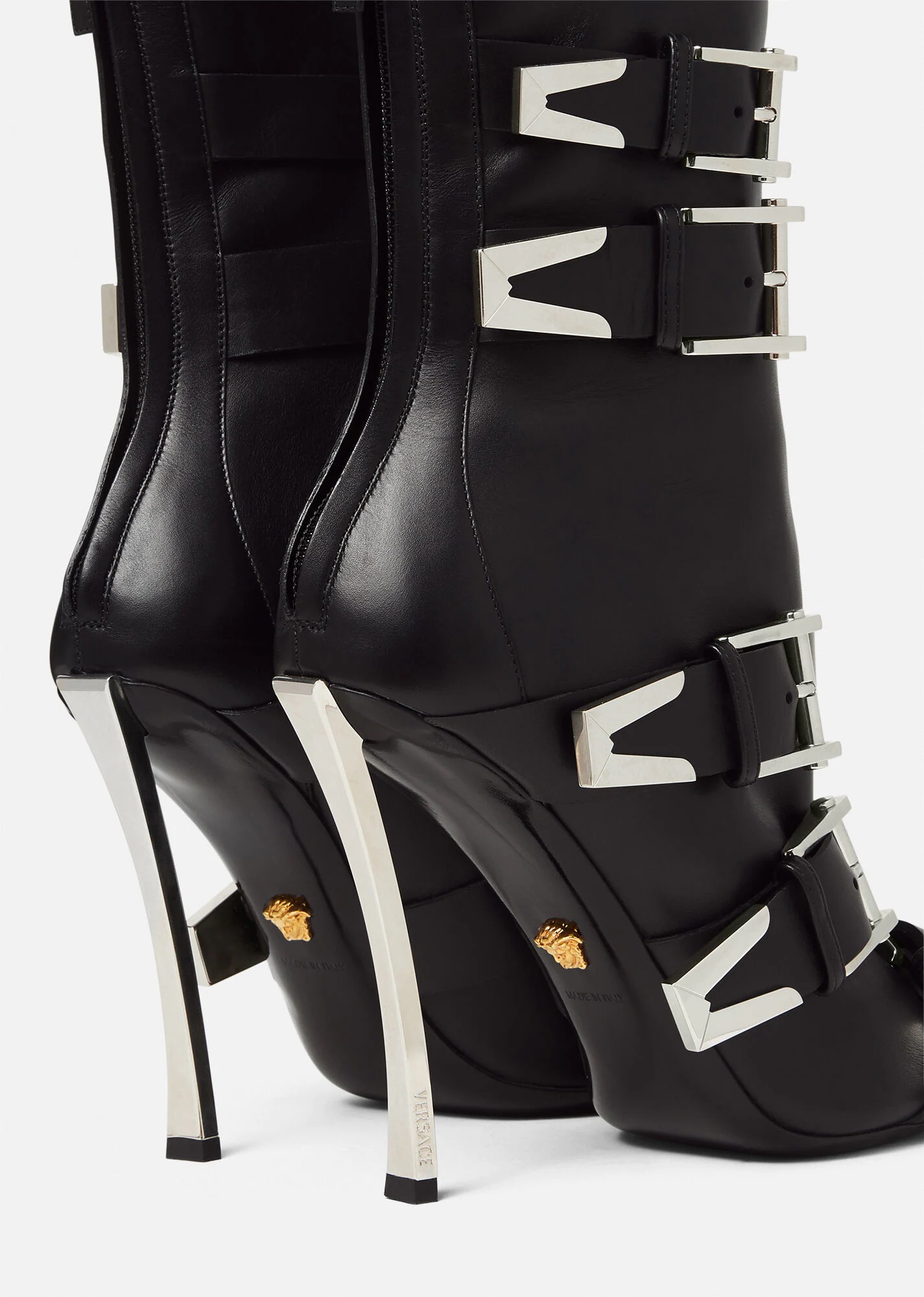 Pin-Point Buckle Boots - 4