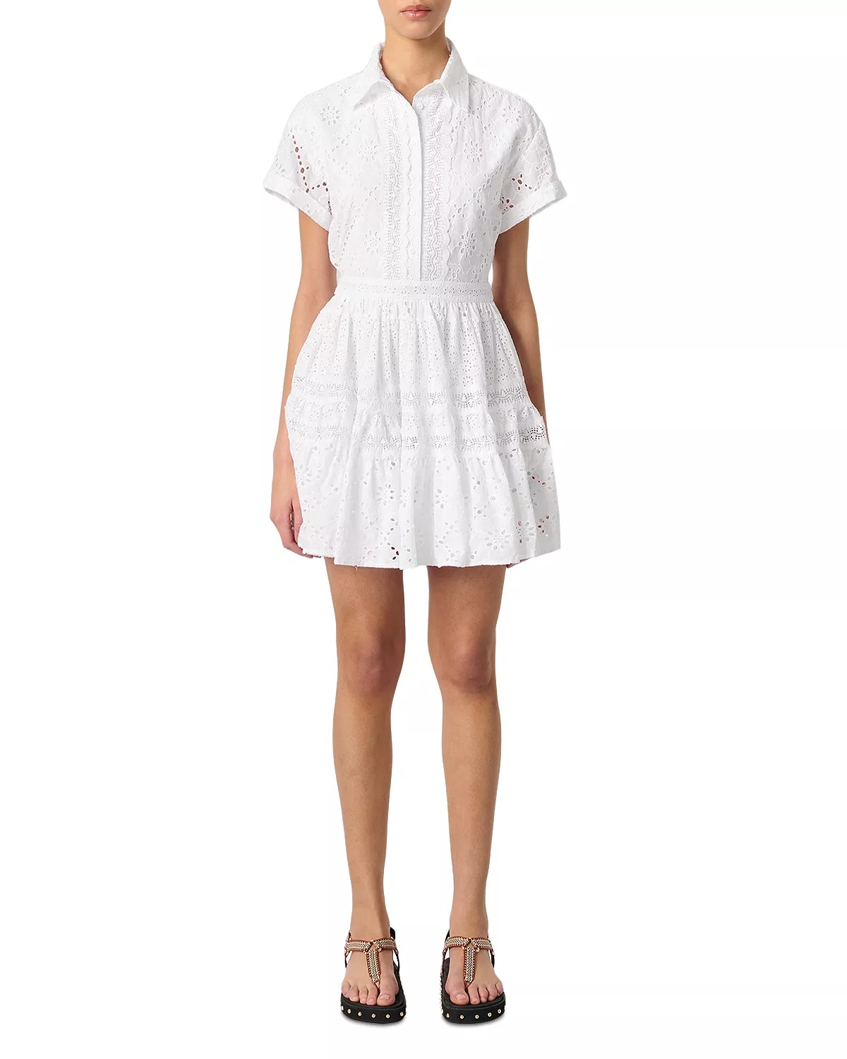 Embroidered Babydoll Dress - 2