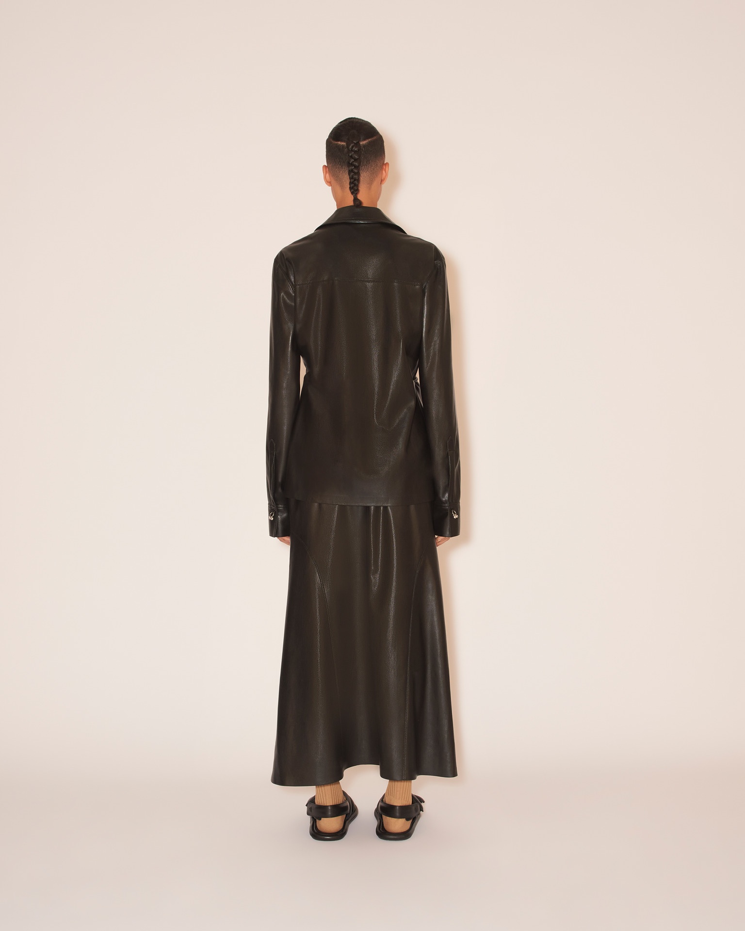 ELIDA - OKOBOR™ alt-leather shirt - Black - 5