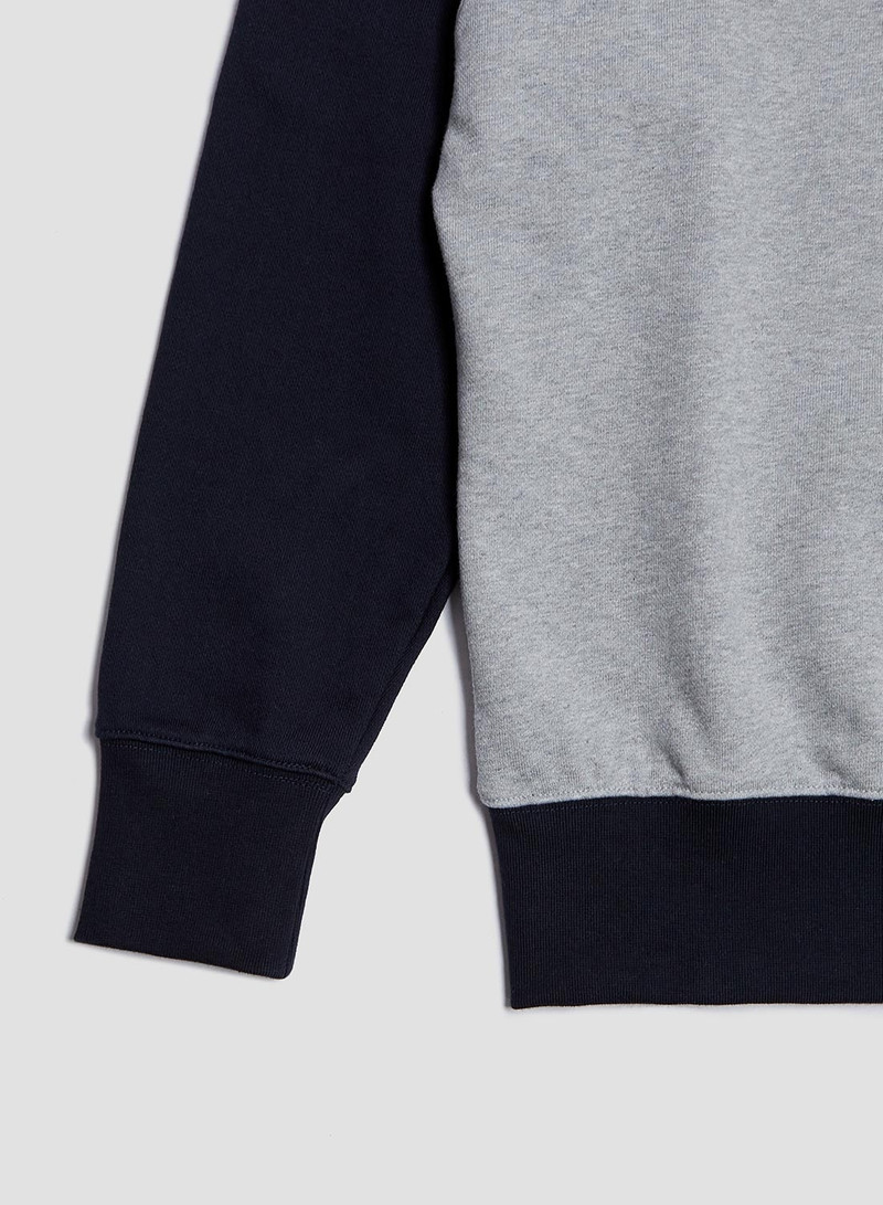 Wild Bricks Mec Half Zip Pullover in Grey/Navy 5