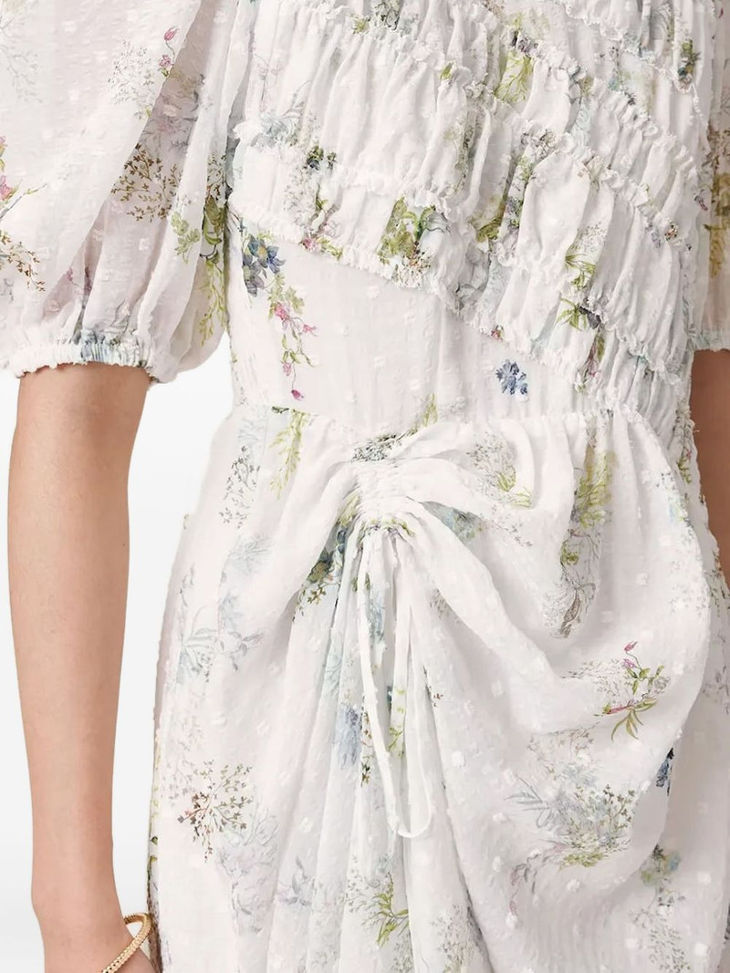 floral-print smocked dress 4