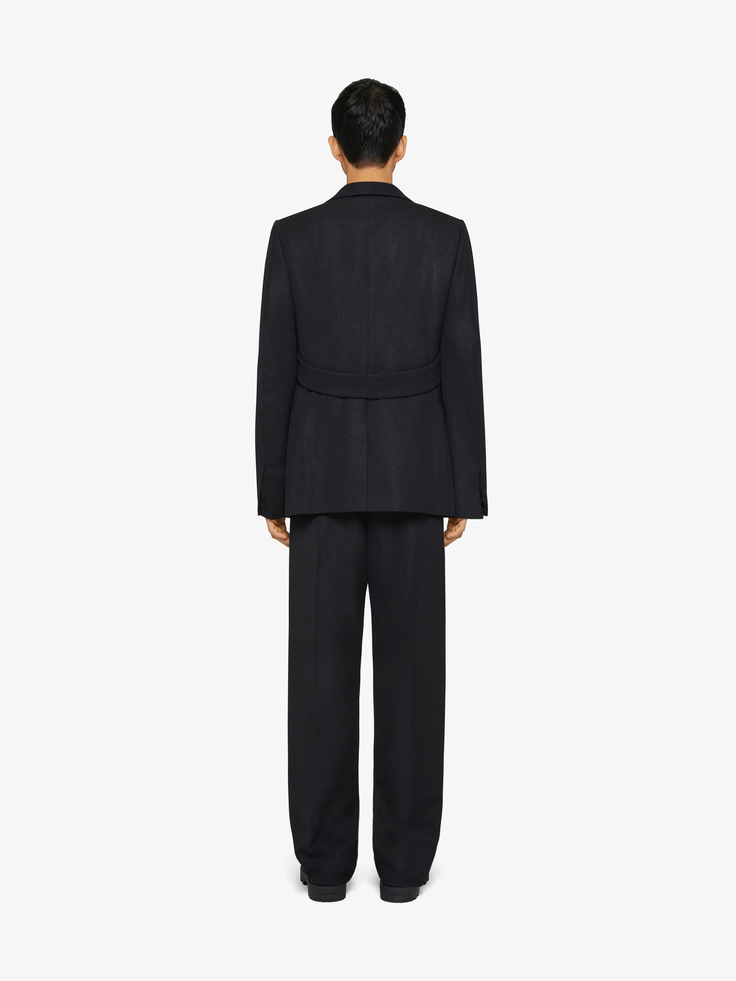 SLIM FIT JACKET IN WOOL AND LUREX WITH U-LOCK HARNESS - 4