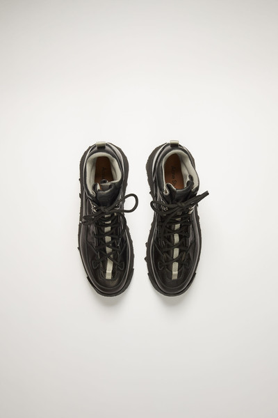 Acne Studios Leather trekking boots black outlook