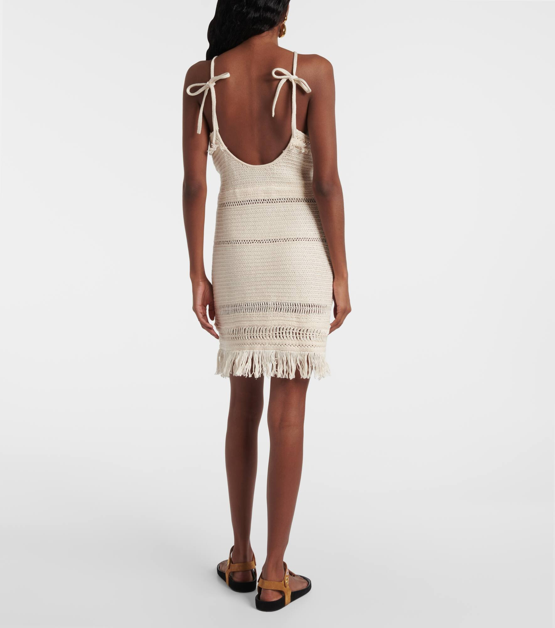Araliage macramé cotton minidress - 3