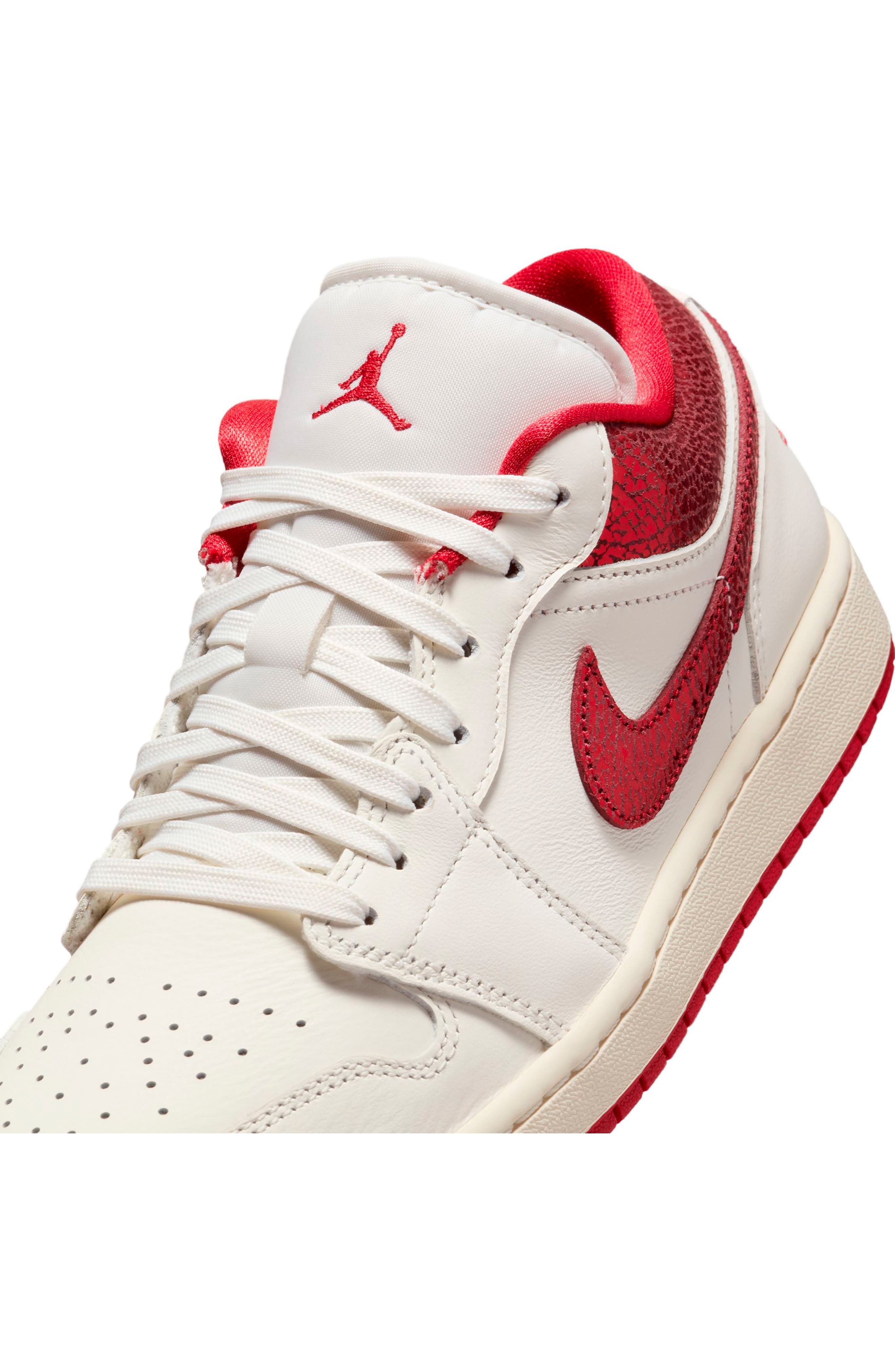 Air Jordan 1 Low SE Sneaker in Sail/Varsity Red/Team Red at Nordstrom - 7
