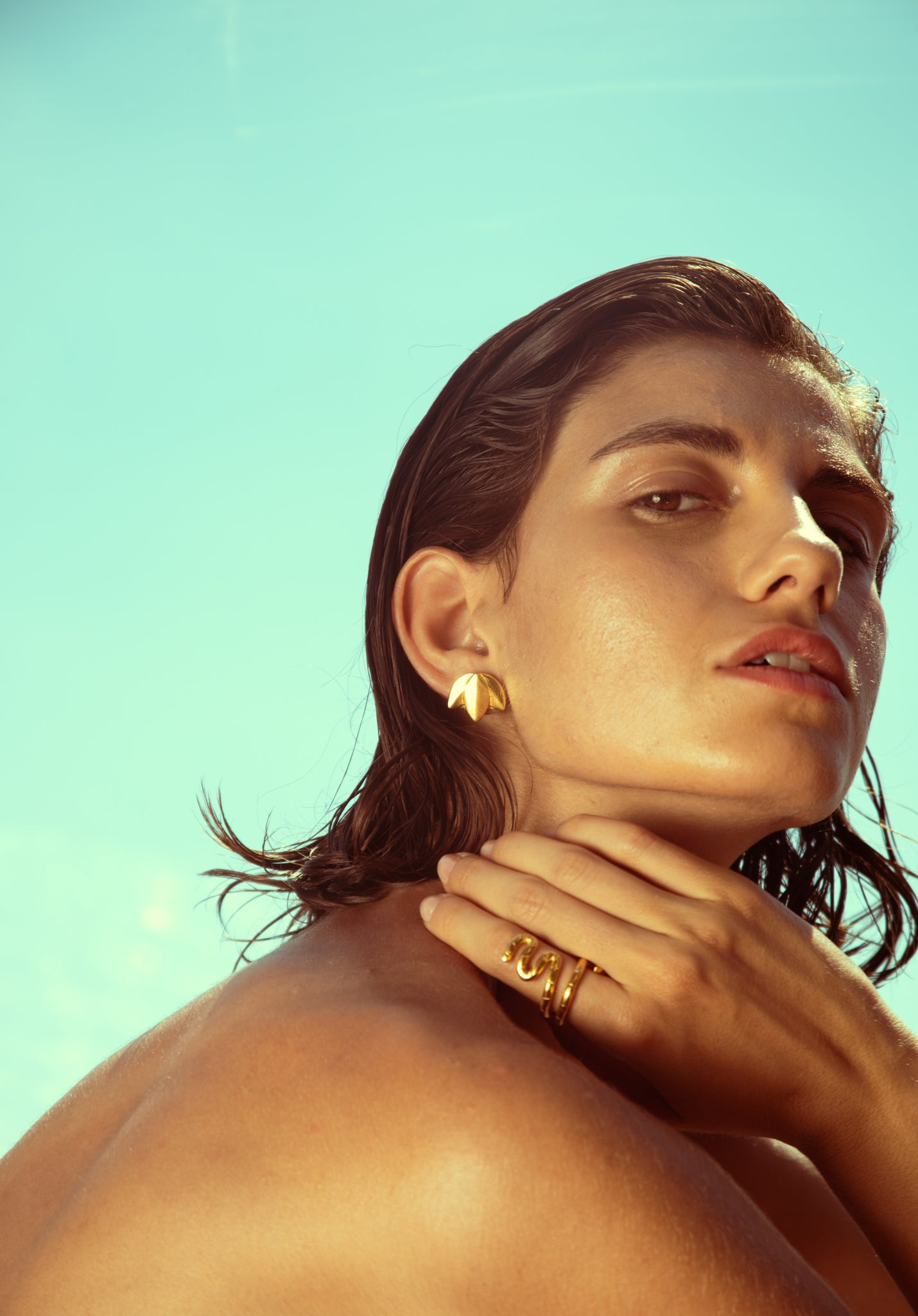 Tiny Leaf Earrings - 2