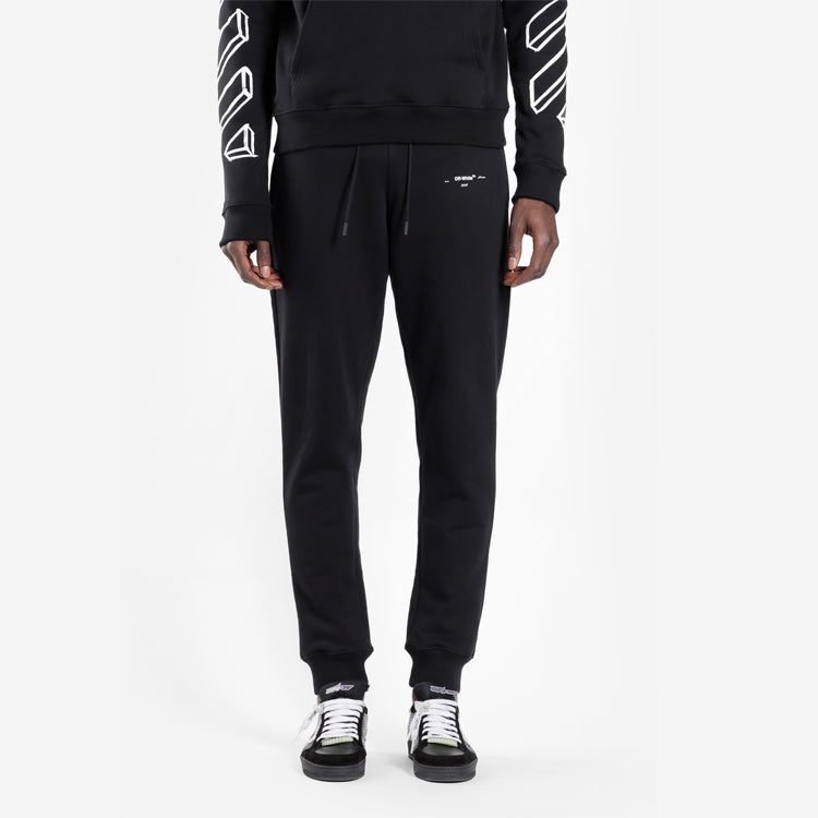 Off-White 3D Graphic Tapered Track Diag Marker Arrows Pants Black/White OMCH008E181920241001 - 3
